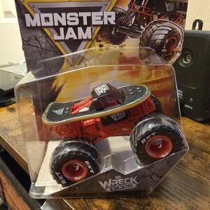Monster Jam Wreck Deck Skate-Style Monster Truck Toy - Red